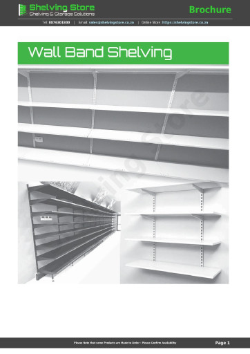 Wall Band Shelving Catalogue